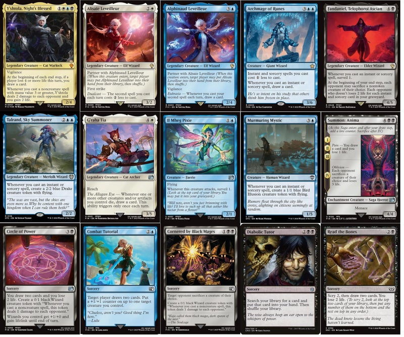 MTG Decks & More Final Fantasy Magic The Gathering Commander Deck - Y'shtola Drain - Esper Blue Black White - EDH cEDH - 100 Card - Custom MTG Deck - Very Strong! - Image 2