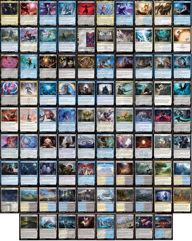 MTG Decks & More Final Fantasy Magic The Gathering Commander Deck - Y'shtola Drain - Esper Blue Black White - EDH cEDH - 100 Card - Custom MTG Deck - Very Strong! - Image 1