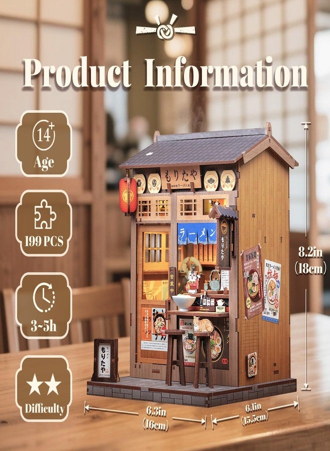 CUTEBEE Book Nook Kit, DIY Miniature House Kits for Adult and Teens, Dollhouse Booknook Tiny House, Bookshelf 3D Wooden Puzzle, DIY Craft Gifts for Family and Friends (Morita-Ya) - Image 2