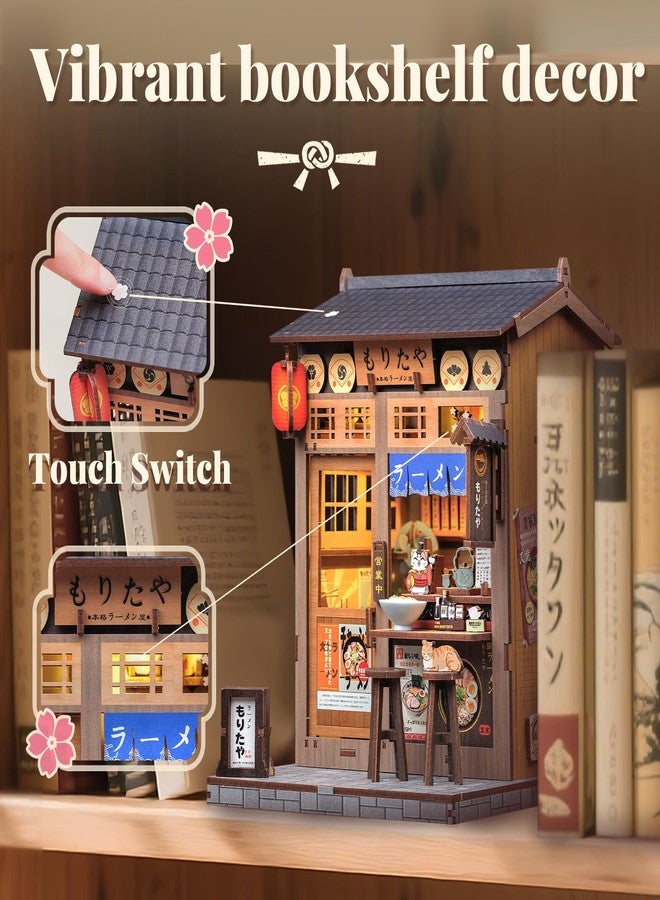 CUTEBEE Book Nook Kit, DIY Miniature House Kits for Adult and Teens, Dollhouse Booknook Tiny House, Bookshelf 3D Wooden Puzzle, DIY Craft Gifts for Family and Friends (Morita-Ya) - Image 3