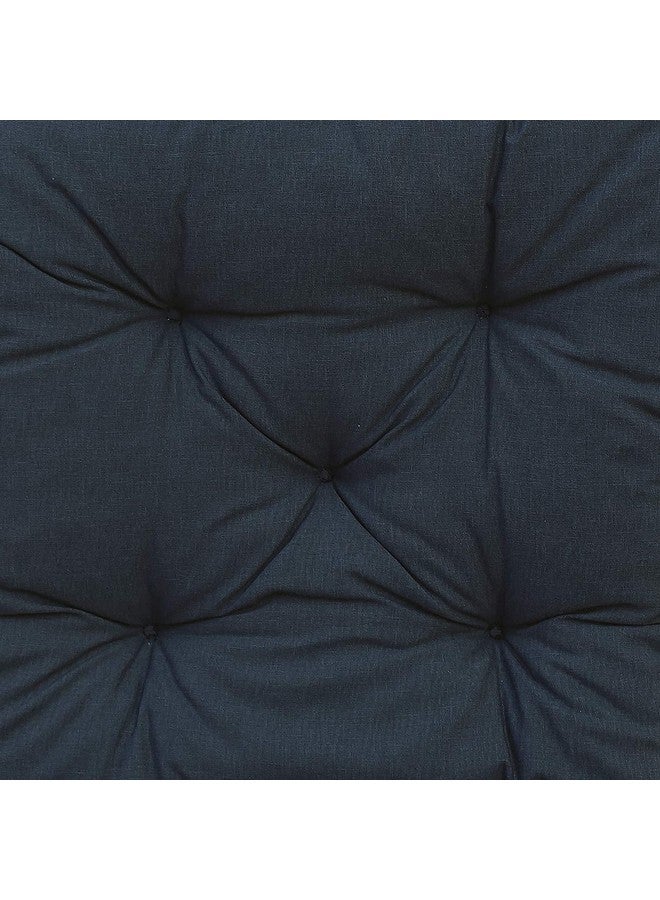 ATOOTFUSION وسادة مقعد كرسي سميكة من أتووت فيوجن - وسادة ظهر خفيفة الوزن لطاولة وكرسي اليوغا للداخل/الخارج لمكتب المنزل وزخرفة مقعد الحديقة 3 مقاعد، 150 × 50 × 8 سم (أسود) - Image 2