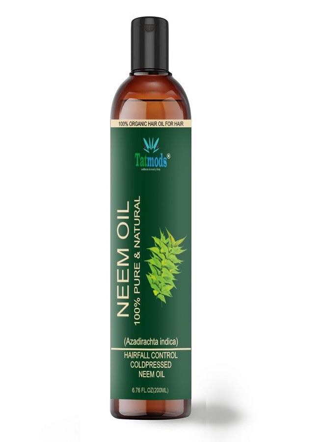 TATMODS Organics Neem Oil 100 ml For Body Skin and Hair Care No Sulphates Hair Oil - Image 1