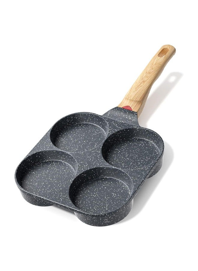 Arabest Egg Frying Pan, 4 Cup Egg Pan Nonstick, Versatile Fried Egg Pan, Breakfast Skillet for Pancake, Hamburger, Sandwiches, Compatible with Gas Stove & Induction Cookware, Easy to Clean - Image 1