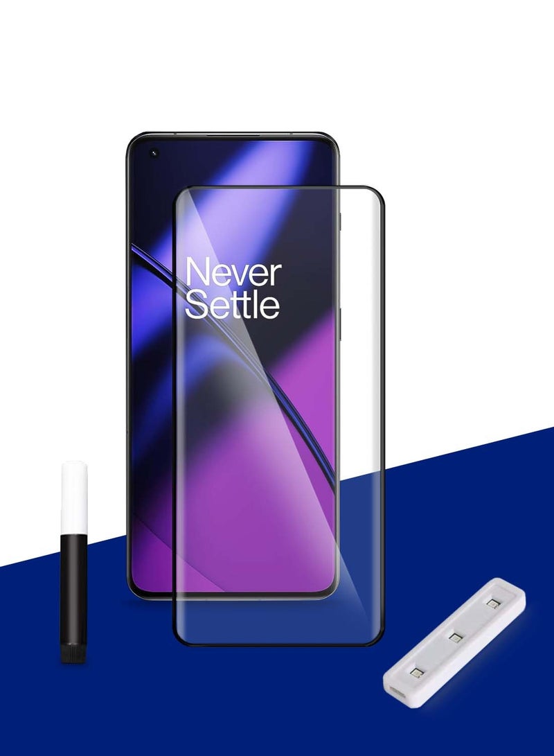 Wtech Premium Curved Edges Full Glue Full Cover Tempered Glass Screen Protector For OnePlus 11 5G 2023 Clear - Image 1