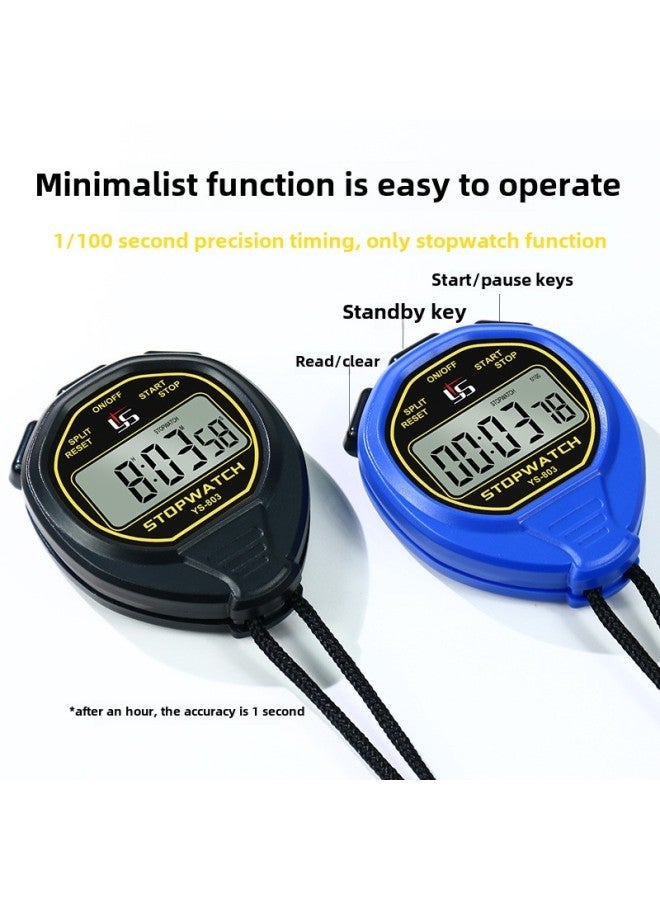 Generic Yishengys803 Electronic Waterproof Stopwatch Timer Professional Competition Track And Field Swimming Referee Fitness Coach Code Watch-Display Accuracy:YS-803 Black  - Image 3