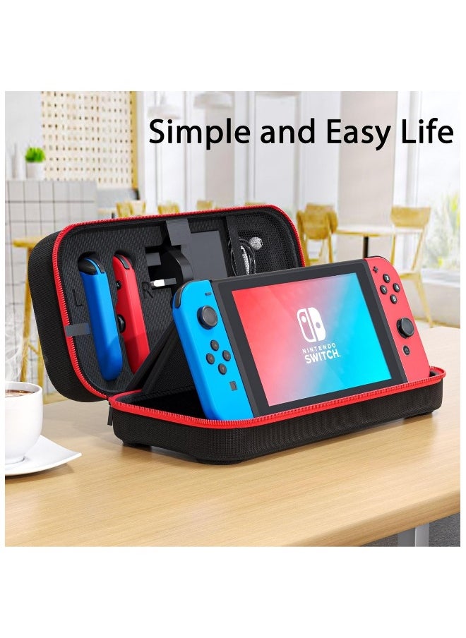 Generic Durable Hard Carrying Case for Switch and Switch OLED, Protective Storage Case with Space for 20 Games, Console, and Accessories - Perfect for On-the-Go Gaming!  - Image 4