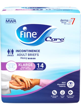 Fine Care XL Adult Diapers – Heavy Incontinence Briefs (Up to 178cm) | All-Day Confidence | Odor-Lock