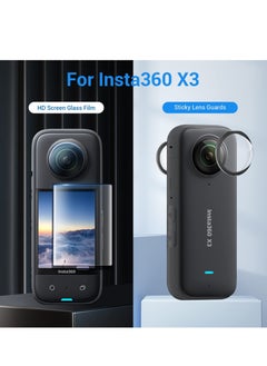 Generic Lens Guards Protector Compatible with Insta360 X3 Anti-scratch HD Protective Shell Case Insta360 X3 LCD Tempered Glass 9H Hardness For ONE X3 Panoramic Cameras Accessories  - Image 2