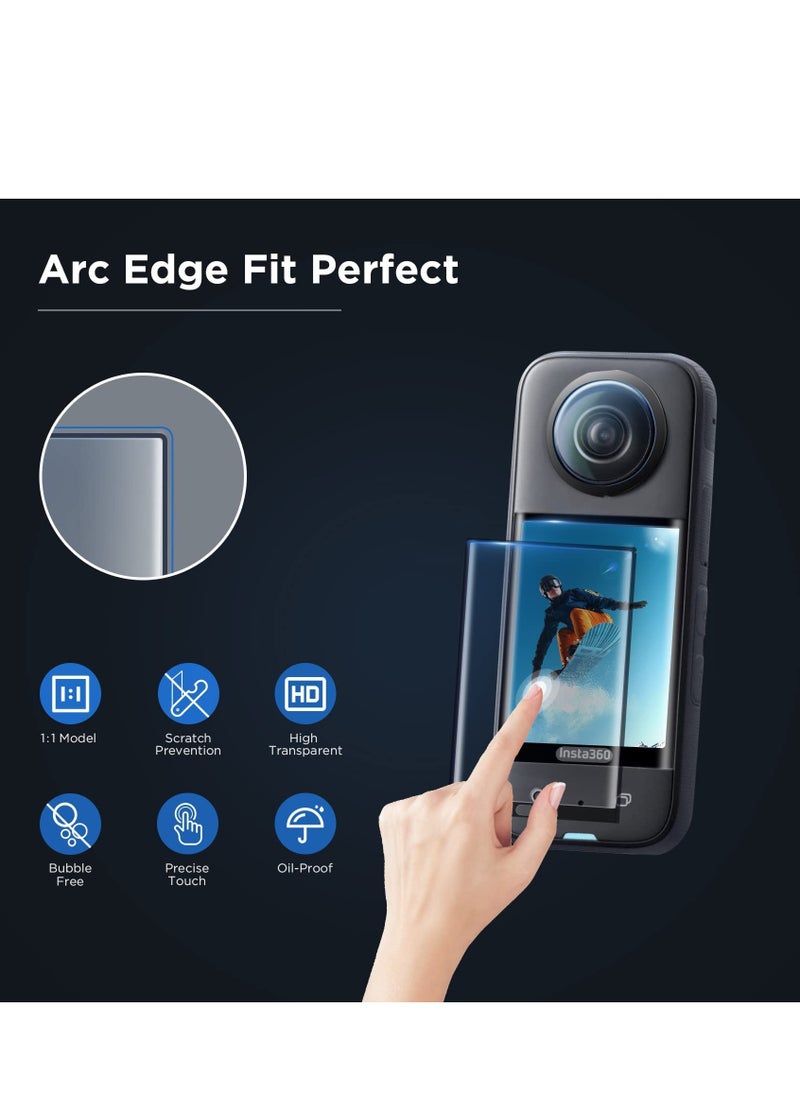 Generic - Lens Guards Protector Compatible with Insta360 X3 Anti-scratch HD Protective Shell Case Insta360 X3 LCD Tempered Glass 9H Hardness For ONE X3 Panoramic Cameras Accessories - Image 1