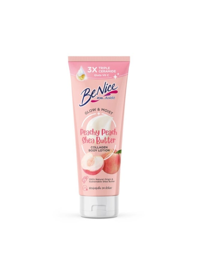 Be Nice Glow & Moist Body Lotion with Peach Extract, Shea Butter & Collagen 170ml - Image 2