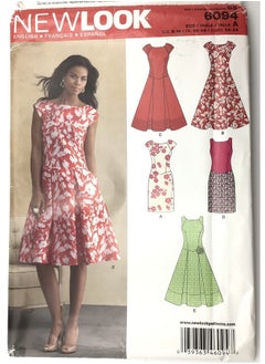 Simplicity New Look U06094A Misses Dresses Sewing Pattern Red A (8 10 12 14 16 18)  - Image 1