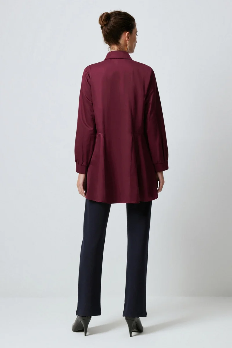 Touche Shirt with Flounce Hem