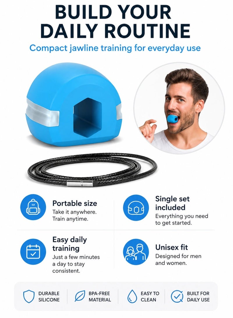 PEI  AN Premium Jawline Exerciser Tool for Men and Women – Highly Effective Jaw Line Shaper for Strengthening & Toning Facial Muscles (Single Set) - Image 5