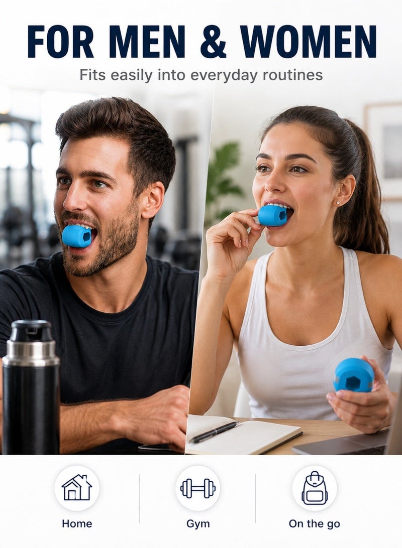 PEI  AN Premium Jawline Exerciser Tool for Men and Women – Highly Effective Jaw Line Shaper for Strengthening & Toning Facial Muscles (Single Set) - Image 2