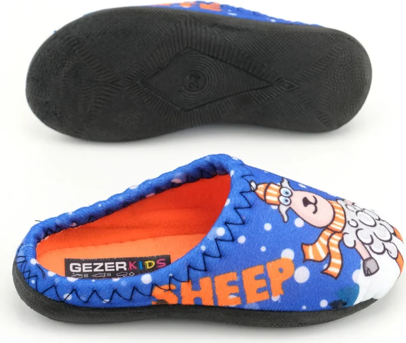 Gezer Boy Winter Comfortable Sole Home Garden Gondola Slippers