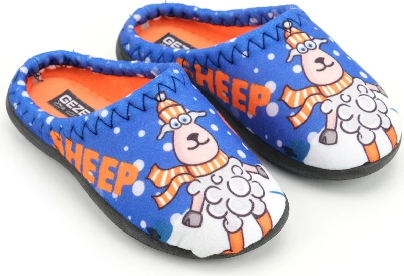Gezer Boy Winter Comfortable Sole Home Garden Gondola Slippers