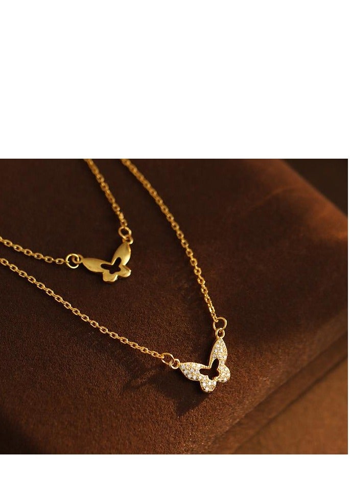 Pure Silver Light Luxury Niche Design Butterfly Necklace As A Birthday Gift For Girlfriend And Best Friend - Image 5
