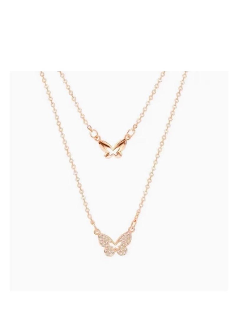 Pure Silver Light Luxury Niche Design Butterfly Necklace As A Birthday Gift For Girlfriend And Best Friend - Image 1