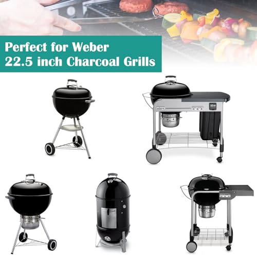 EasiBBQ Full Size Griddle Inserts for Weber 22" Charcoal Grills, Flat Top Griddle for Weber 22" Original Kettle, Master-Touch and Performer Deluxe Charcoal Grill, Compatible Other 22 inch Round Grills - Image 4