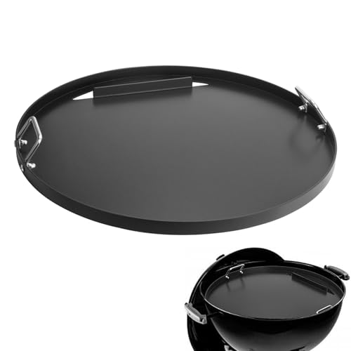 EasiBBQ Full Size Griddle Inserts for Weber 22" Charcoal Grills, Flat Top Griddle for Weber 22" Original Kettle, Master-Touch and Performer Deluxe Charcoal Grill, Compatible Other 22 inch Round Grills - Image 1