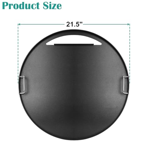 EasiBBQ Full Size Griddle Inserts for Weber 22" Charcoal Grills, Flat Top Griddle for Weber 22" Original Kettle, Master-Touch and Performer Deluxe Charcoal Grill, Compatible Other 22 inch Round Grills - Image 2