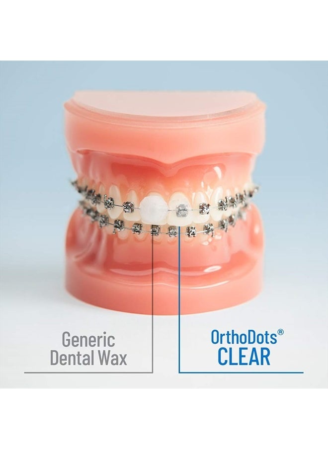 Orvance OrthoDots CLEAR – Moisture Activated Braces Wax Alternative for Pain Caused by Braces, Clear Aligner Trays, and Other Orthodontic Appliances. OrthoDots Stick Better and Stay on Longer than Dental Wax.  - Image 2