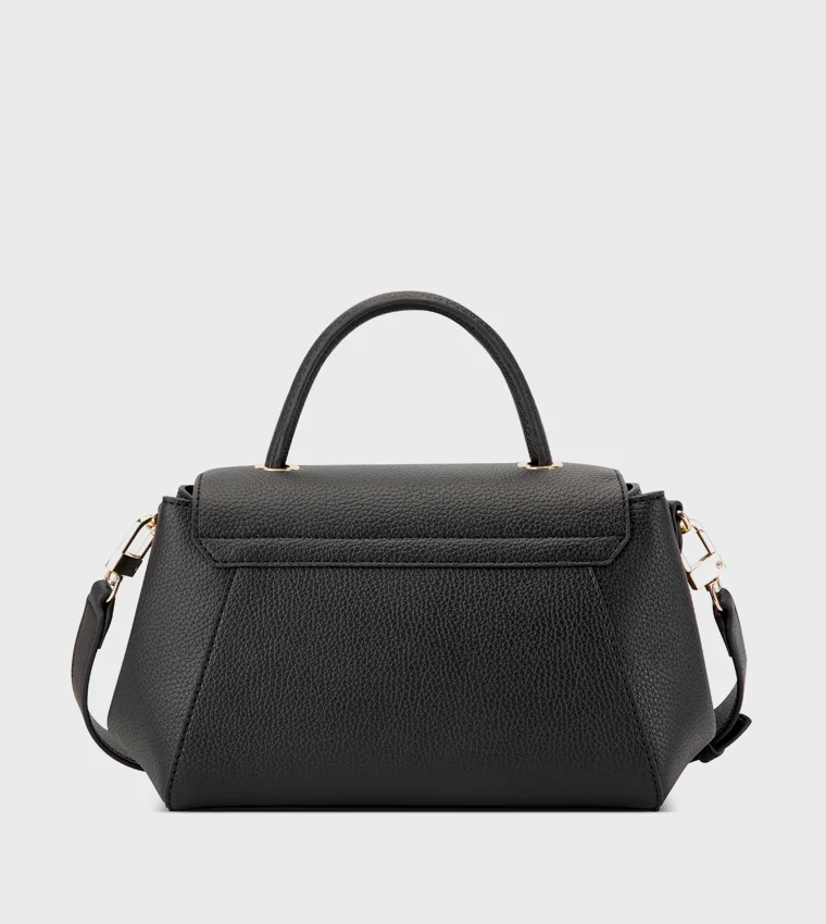 NINE WEST Morden Textured Top Handle Crossbody Bag with Flap Closure and Detachable Strap