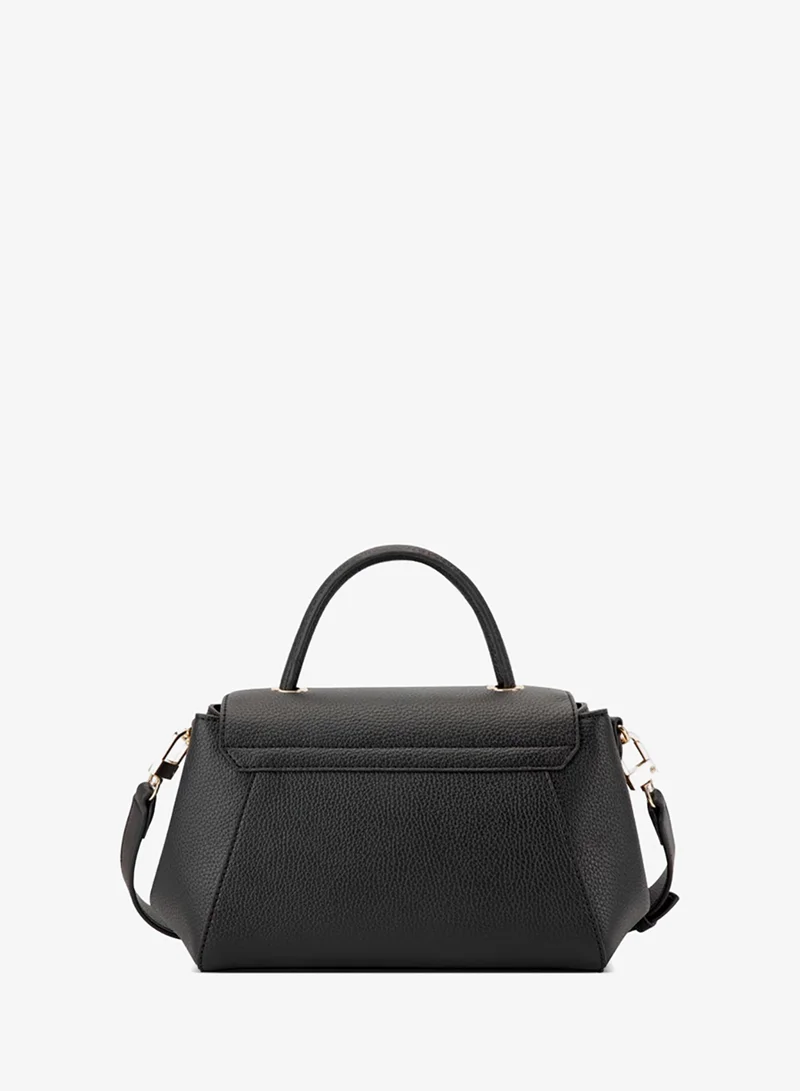 NINE WEST Morden Textured Top Handle Crossbody Bag with Flap Closure and Detachable Strap