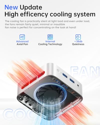 ACEMAGIC Mini Pc 11 Pro, Processor N95 (Beat N100/N150) up to 3.4 GHz Mini Computers, 16GB DDR4 256GB SSD, 4K Dual Display WiFi BT VESA Micro Small Pc for Business and Home, Mini Desktop - Image 5