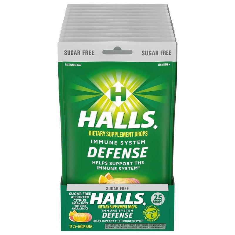 Halls Sugar Free Immune System Drops for Adults - Image 1
