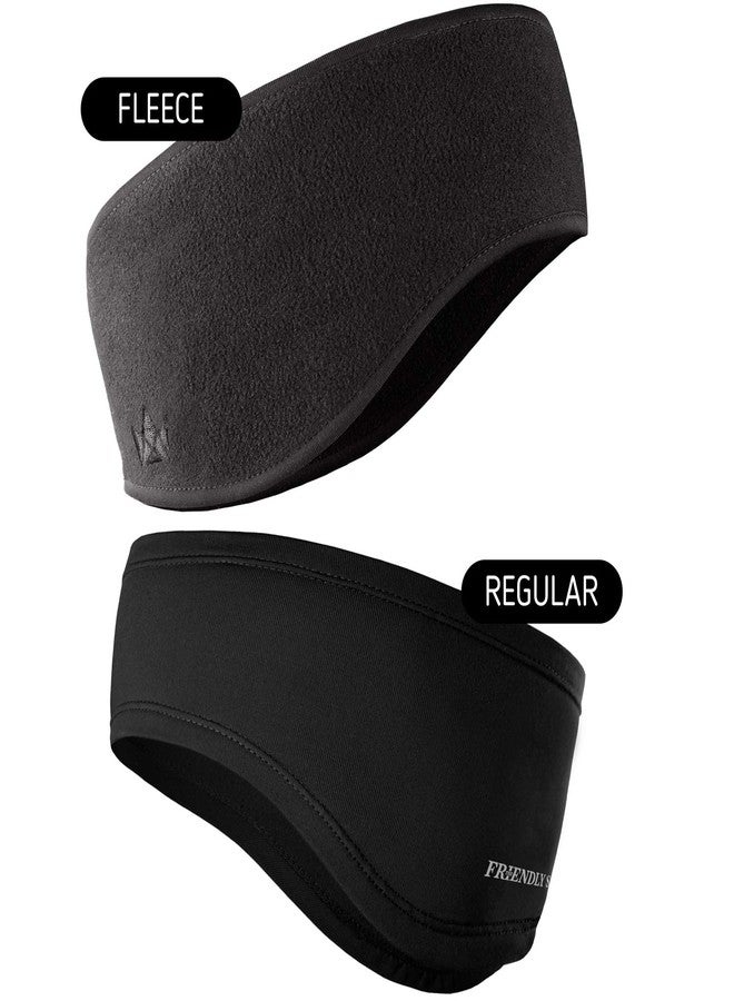 The Friendly Swede Ear Warmer Headband - Unisex 2-Pack Winter Headbands for Women & Men; Fleece Ear Warmers; Stretchable Ear Covers for Outdoors/Cycling/Hiking/Running - Image 4