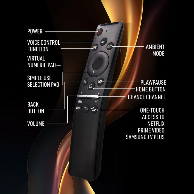 XTREME Replacement Remote Compatible with Samsung Smart TV - Universal Remote Control with Voice Search, Netflix, Prime Video, Samsung TV Plus Buttons, Compatible with 4K, QLED, OLED & Crystal UHD - Image 2