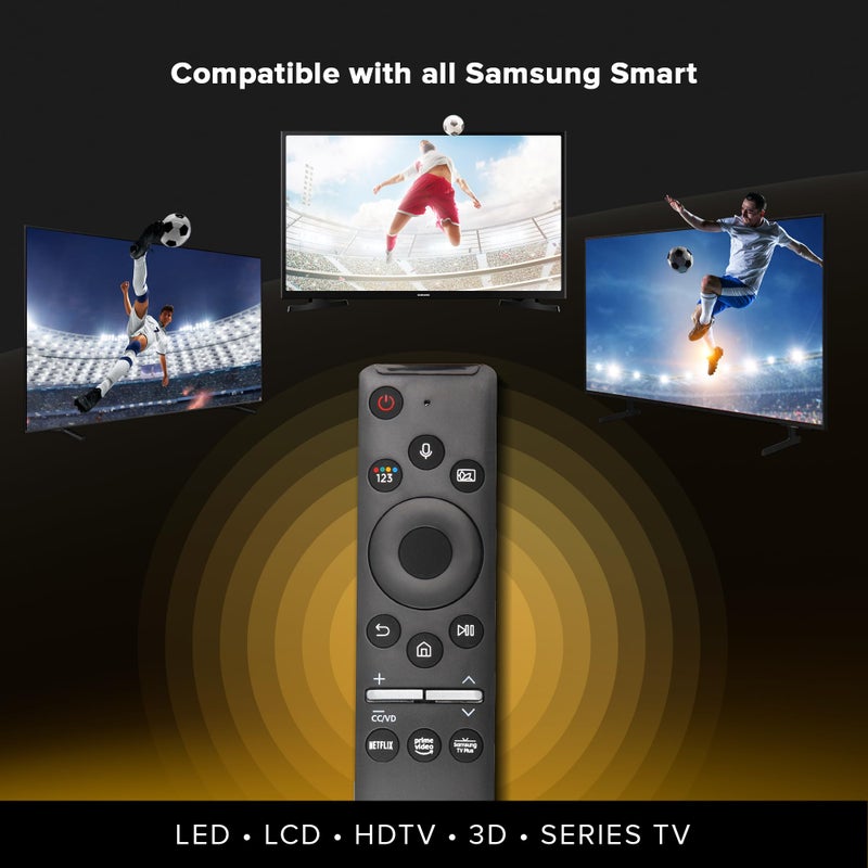 XTREME Replacement Remote Compatible with Samsung Smart TV - Universal Remote Control with Voice Search, Netflix, Prime Video, Samsung TV Plus Buttons, Compatible with 4K, QLED, OLED & Crystal UHD - Image 3