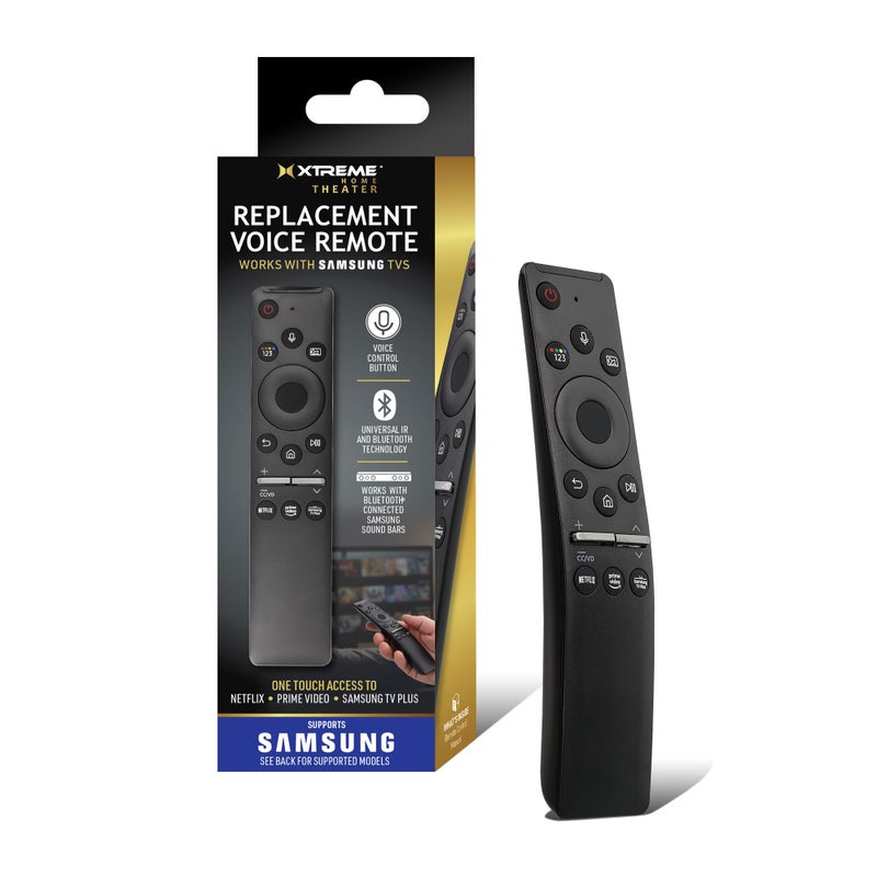 XTREME Replacement Remote Compatible with Samsung Smart TV - Universal Remote Control with Voice Search, Netflix, Prime Video, Samsung TV Plus Buttons, Compatible with 4K, QLED, OLED & Crystal UHD - Image 1