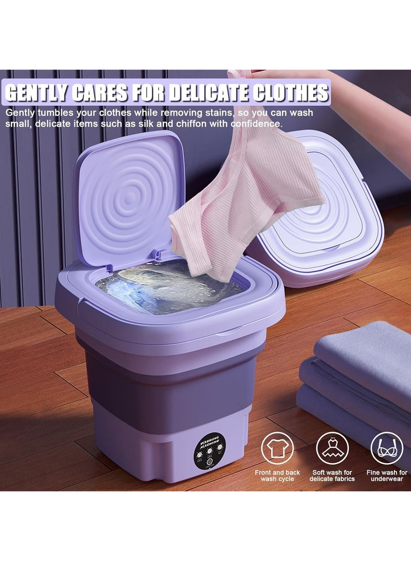 بريمو بلس غسالة صغيرة محمولة قابلة للطي 8 لتر مع مجفف دوار للتنظيف بالموجات فوق الصوتية والتعقيم مع سلة تصريف - Image 5