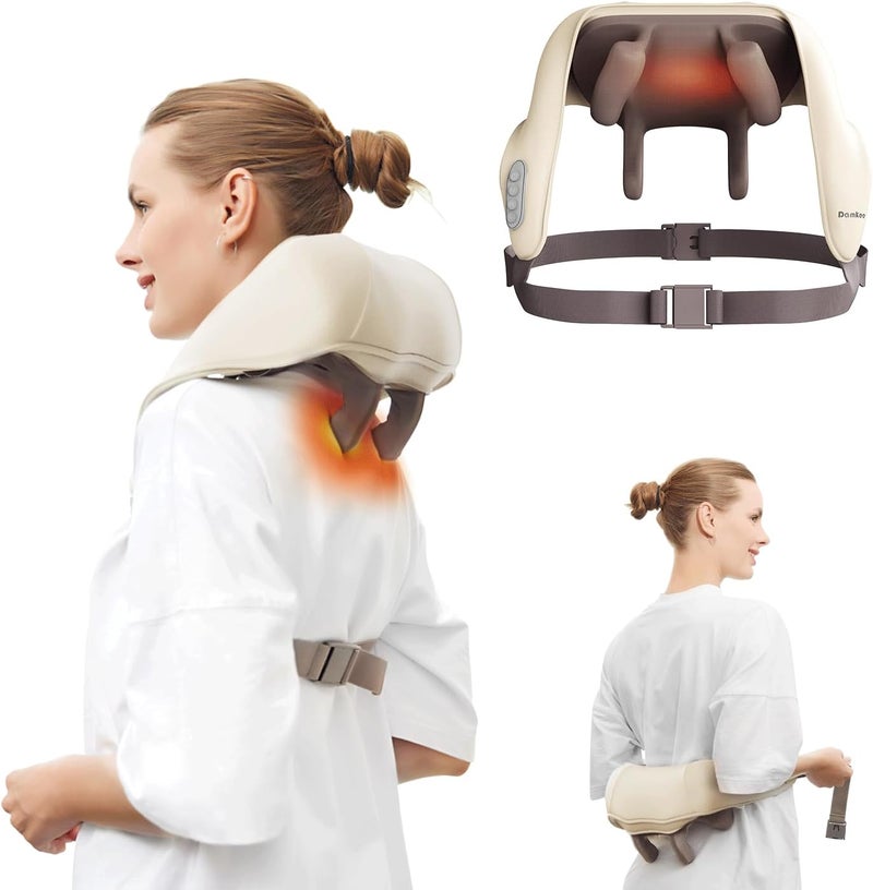 Neck Massager for Pain Relief Deep Tissue,5D Kneading Massage Pillow for Neck, Back, Shoulder with Heat, Gifts for Women Men Mom Dad - Image 1