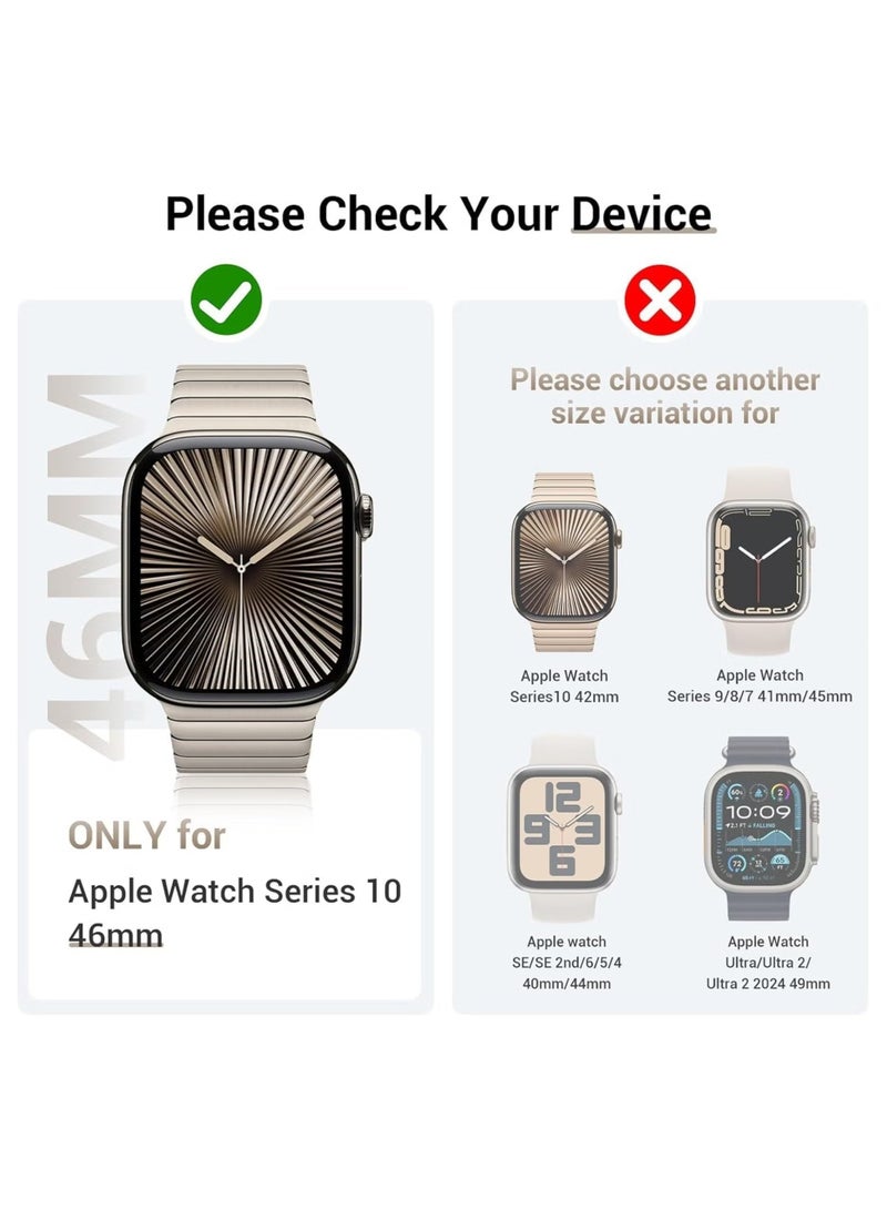 Apple Watch Series 10 46mm Case with Tempered Glass Screen Protector, Slim Guard Bumper Full Coverage Hard PC Protective Cover for for iWatch 10 (Clear, 46mm) - Image 2