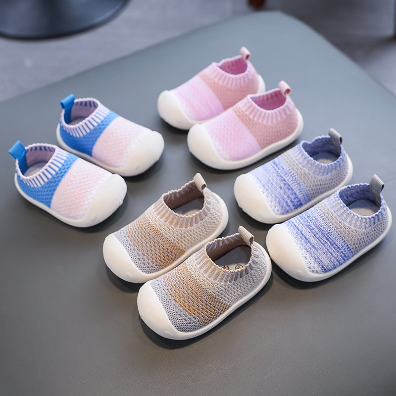 Baby Toddler Shoes Soft Bottom Breathable Fly Woven Baby Shoes 2022 New One-Year-Old 1-3 Non-Slip Knitted - Image 3