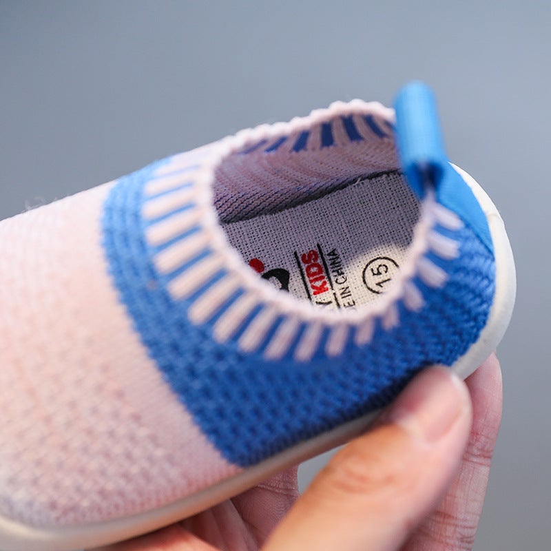 Baby Toddler Shoes Soft Bottom Breathable Fly Woven Baby Shoes 2022 New One-Year-Old 1-3 Non-Slip Knitted - Image 4