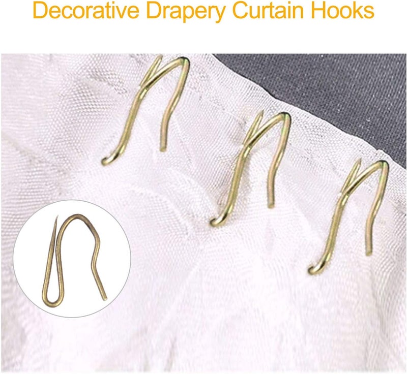 Wision 40 Pcs Metal Curtain Rings & Hooks - 30 mm Internal Diameter Decorative Curtain Hanging Rings (Green Bronze) - Image 4
