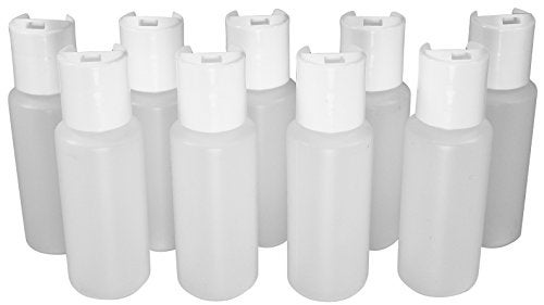 Pinnacle Mercantile Pinnacle Mercantile 2 Oz Empty Plastic Squeeze Bottles with Disc Top Flip Cap Set of 9 Travel Size by - Image 1