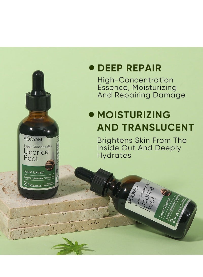 MOOYAM Super Concentrated Licorice Root Liquid Extract 59mL Alcohol Free Gluten Free Non gmo Vegetarian Herbal Supplement - Image 4