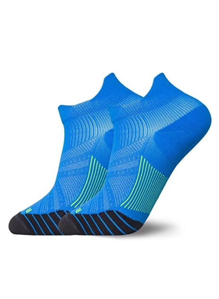 Generic COOLBABY Neutral Eco-friendly Sports Bamboo Socks For Men's And Women's Running, Badminton And Gym 3 Pairs Per Pack (Blue) - Image 2