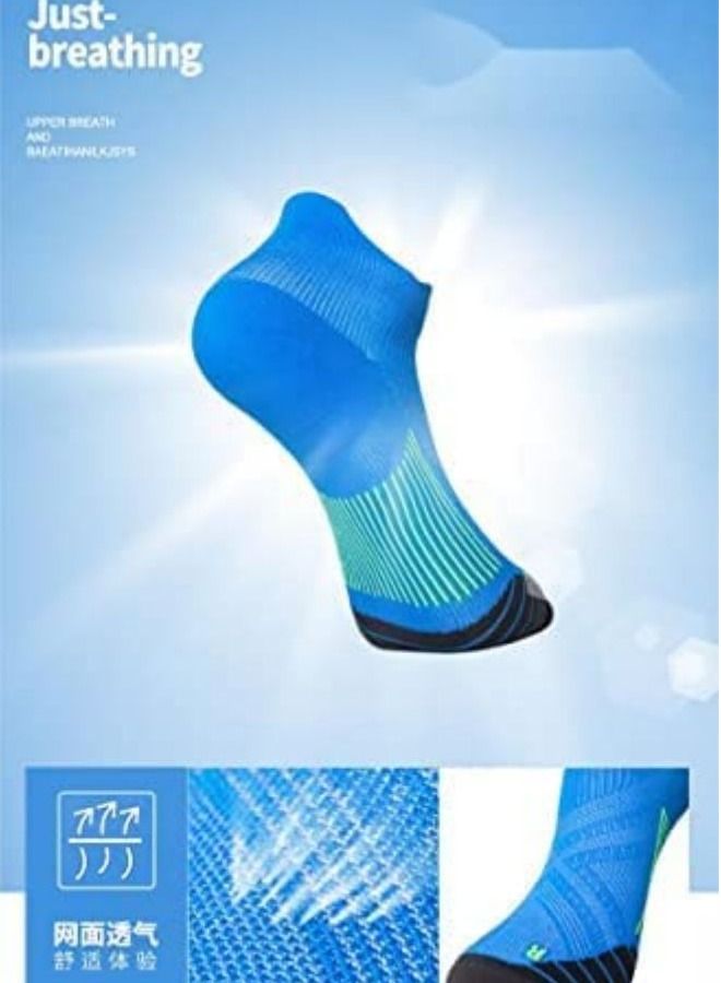 Generic COOLBABY Neutral Eco-friendly Sports Bamboo Socks For Men's And Women's Running, Badminton And Gym 3 Pairs Per Pack (Blue) - Image 4