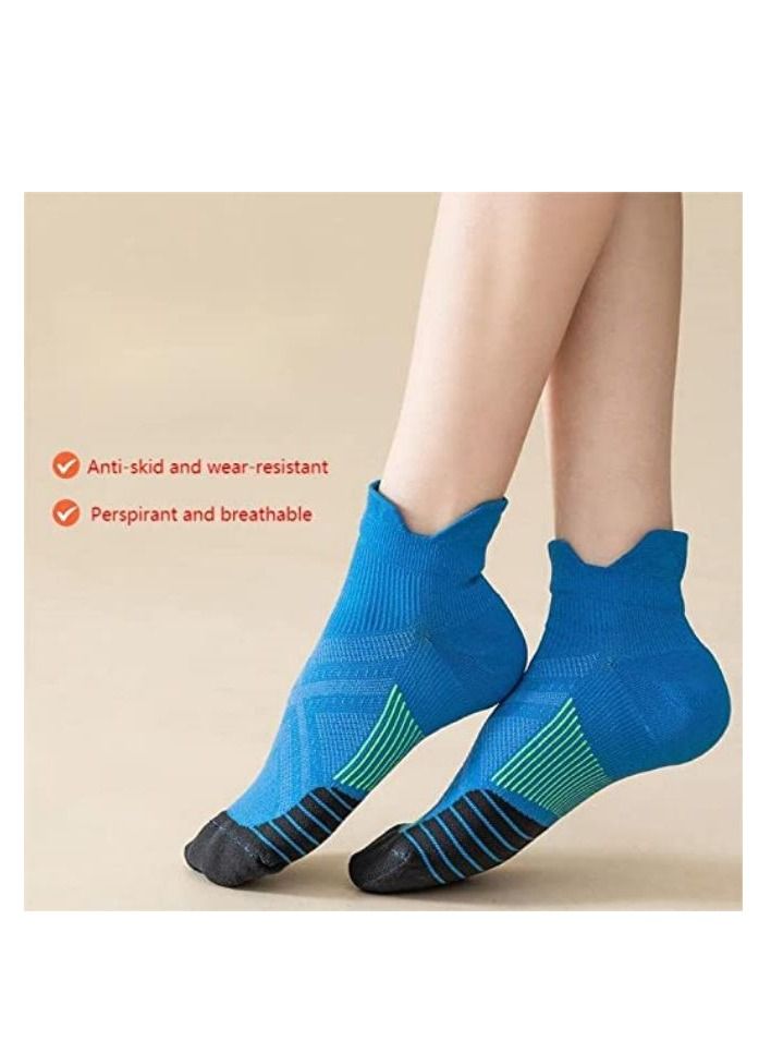 Generic COOLBABY Neutral Eco-friendly Sports Bamboo Socks For Men's And Women's Running, Badminton And Gym 3 Pairs Per Pack (Blue) - Image 3
