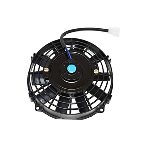 A-Team Performance Universal 8-Inch High Performance Radiator Cooling Fan - Type 120021 12V 1700 CFM Black - Reversible Flat Blades & Battery-Operated Cooling Fan - Image 1