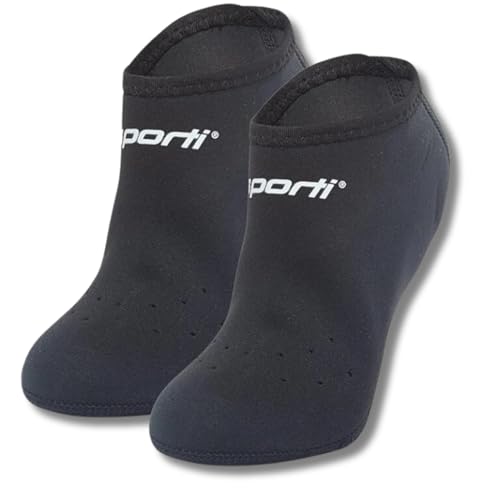 Sporti Neoprene Swim Fin Socks - Black - Small - Image 1