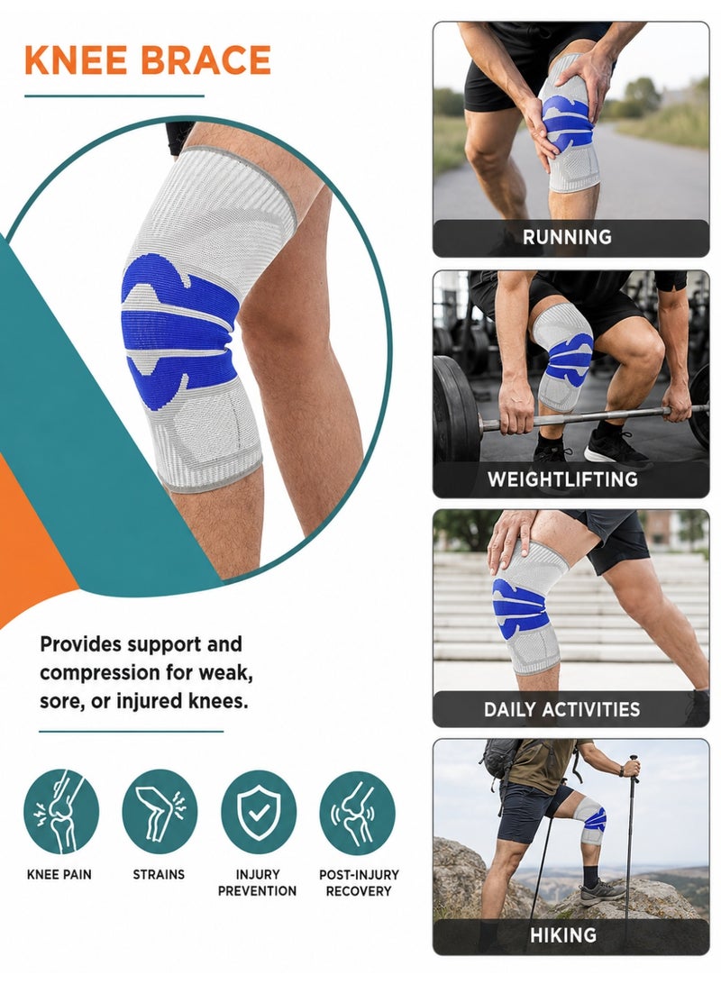 DBLEW Knee Brace Compression Sleeve for Pain Relief, Joint Support, Sports and Daily Activities, Extra Large - Image 3
