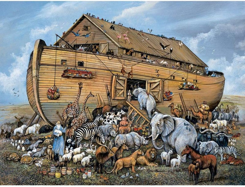 Bits and Pieces 300 Piece Jigsaw Puzzle - Noah's Ark by Ruane Manning, 18" x 24" - Image 2