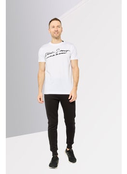 Plein Sport Men Sportswear Fit Short Sleeve Outdoor T-Shirt, White  - Image 2